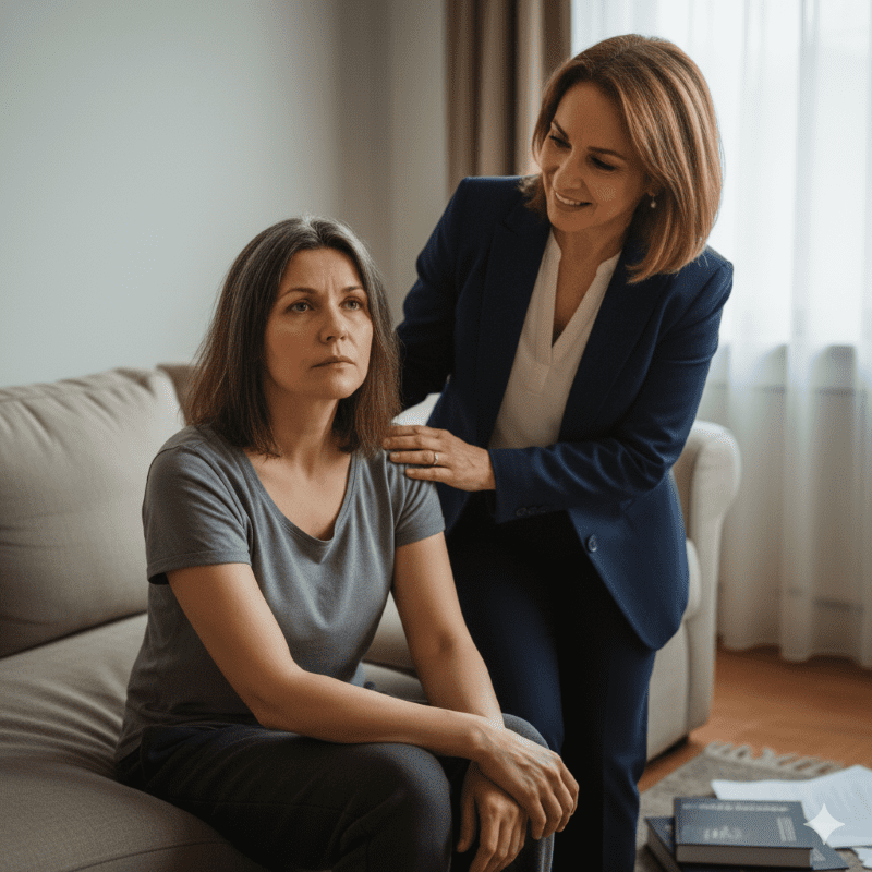 Alaíde ensina Marta a usar suplementos para vencer o cansaço e o etarismo.